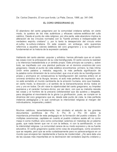 El Coro Gregoriano