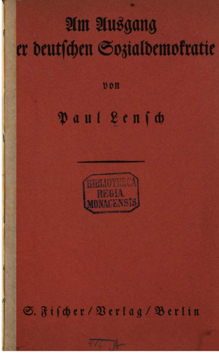 Am Ausgang der deutschen Sozialdemokratie