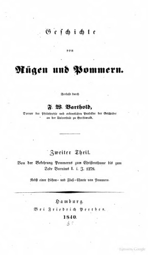 Geschichte von Rügen und Pommern