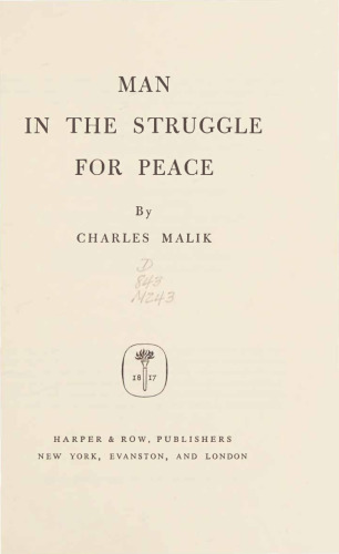 Man in Struggle for Peace