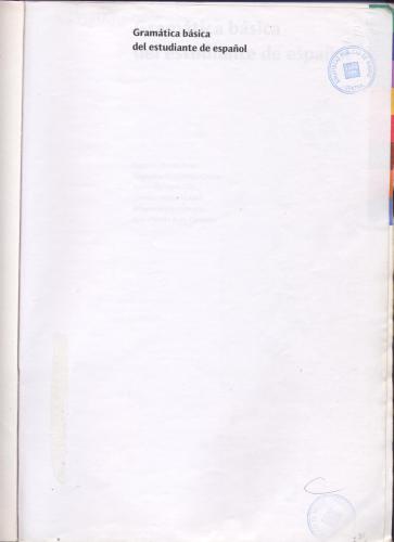 Gramática básica del estudiante de español