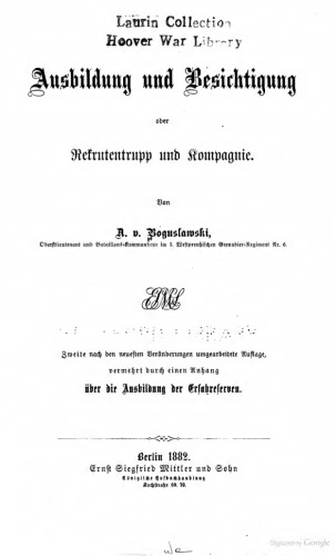 Ausbidung und Besichtigung oder Rekrutentrupp und Kompagnie