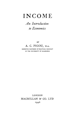 Income: An Introduction to Economics
