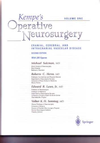 Kempe's Operative neurosurgery