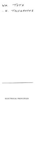Electrical principles - second edition (1958)