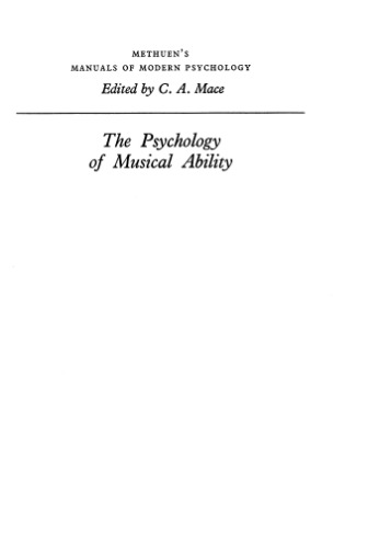 The Psychology of Musical Ability