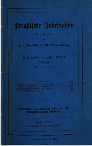 Preußische Jahrbücher