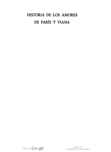 Historia de los amores de París y Viana