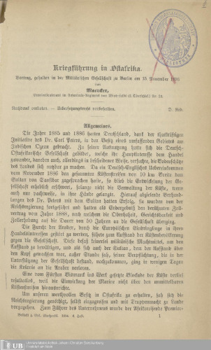 Kriegführung in Ostafrika