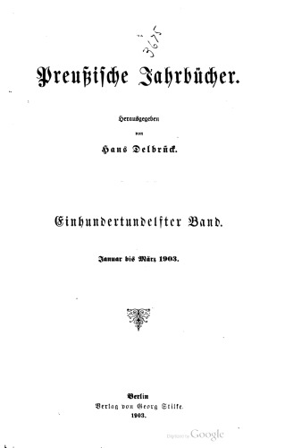 Preußische Jahrbücher