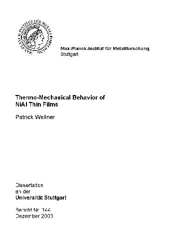 Thermo-mechanical behavior of NiAl thin films