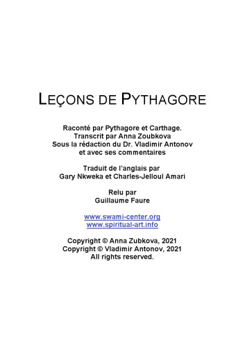 Leçons de Pythagore