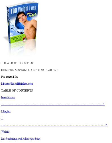100 Weight Loss Tips