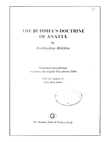 Buddha's Doctrine of Anatta
