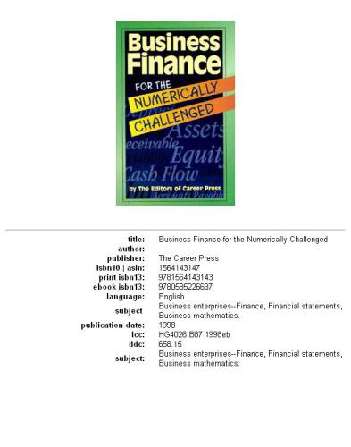 Business Finance for the Numerically Challenged