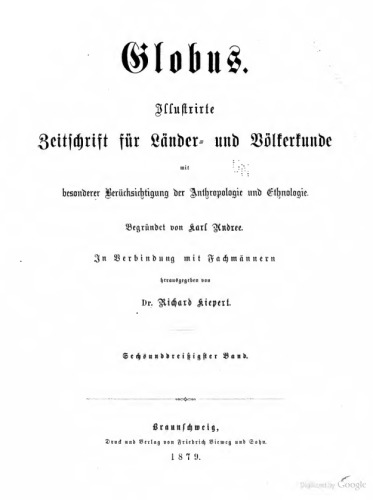 Globus. Illustrirte Zeitschrift für Länder- und Völkerkunde
