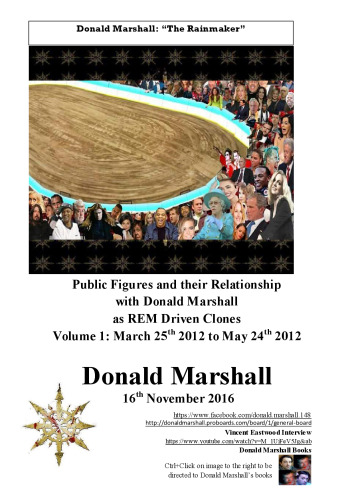 Public Figures & their Relationship with Donald Marshall as REM Driven Clones - Vol 1 March 25 2012 to May 24th 2012