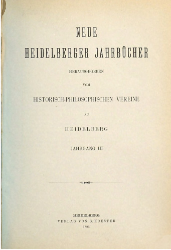 Neue Heidelberger Jahrbücher
