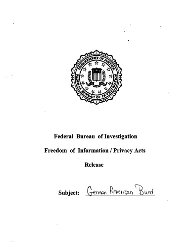 German American Federation / Bund