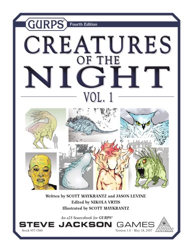 GURPS 4th edition. Creatures Of The Night, Volume 1