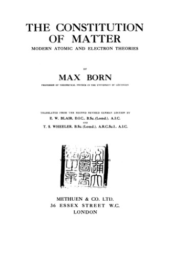 The constitution of matter