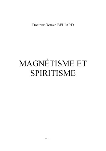 Magnétisme et spiritisme