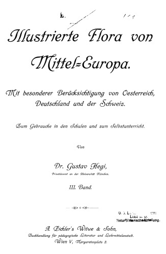Illustrierte Flora von Mitteleuropa. 3, Dicotyledones 1