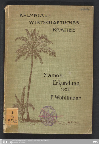 Pflanzung und Siedlung auf Samoa : Erkundungsbericht