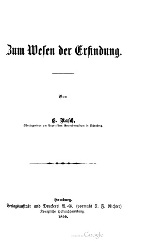Zum Wesen der Erfindung