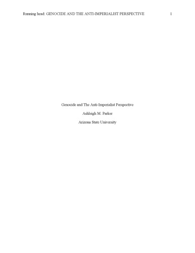Genocide and the Anti-Imperialist Perspective