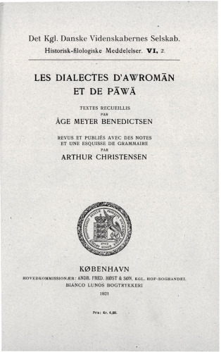 Les dialectes d’Awromān et de Pāwä