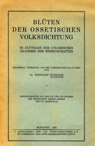 Blüten der ossetischen Volksdichtung