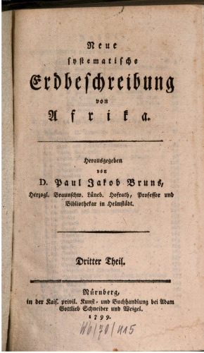 Neue systematische Erdbeschreibung von Afrika