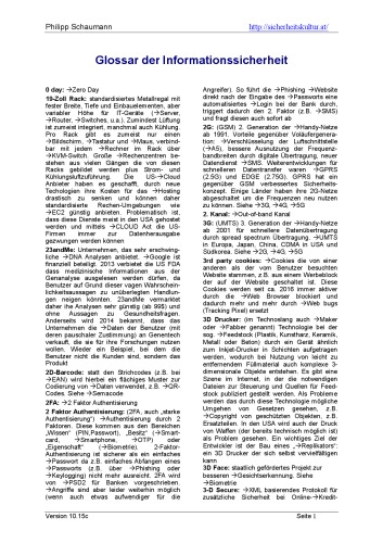 Glossar der Informationssicherheit