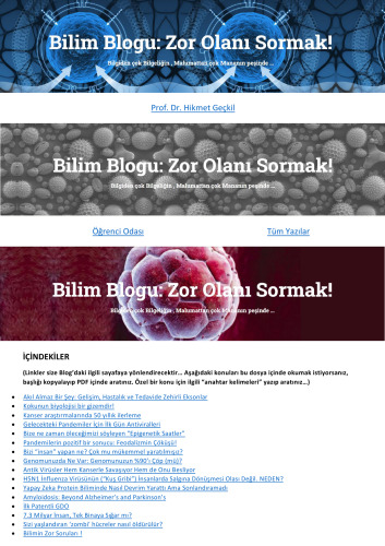 Alzheimer'den Zika'ya Bilimsel Gelişmeler