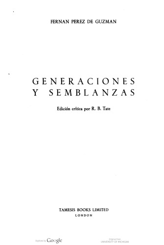 Generaciones y semblanzas