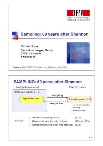 sampling 60 years after shannon