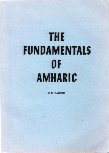 The Fundamentals of Amharic