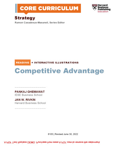 Competitive Advantage