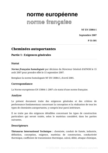 NF P51 - Fumisterie