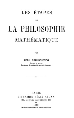 Les étapes de la philosophie mathématique