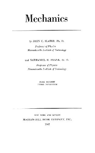 Mechanics