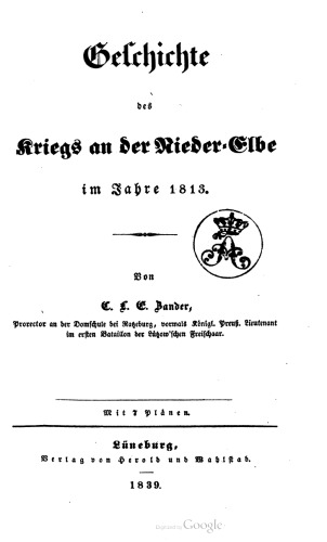 Geschichte des Kriegs an der Nieder-Elbe im Jahre 1813