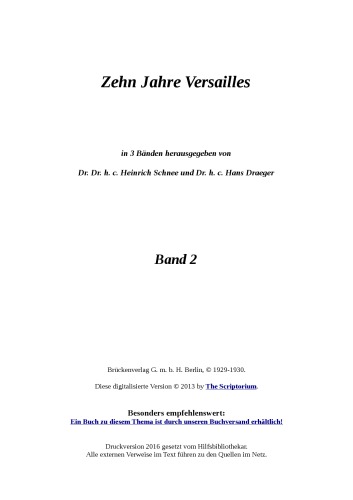 10 Jahre Versailles Band 2