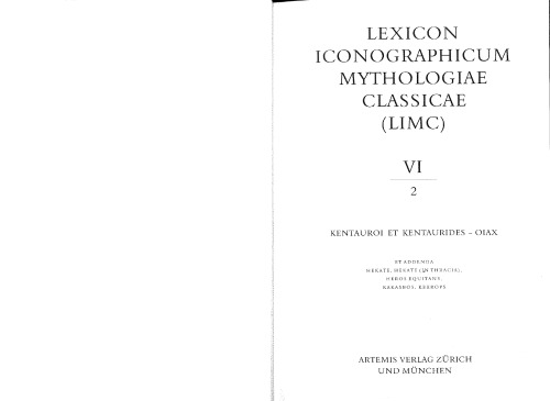 Lexicon iconographicum mythologiae classicae (LIMC)