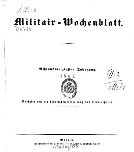 Militär-Wochenblatt