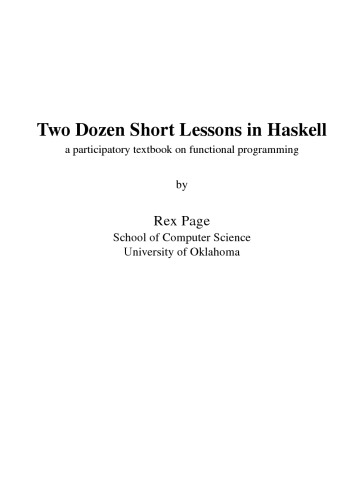 Two Dozen Short Lessons in Haskell Q&A