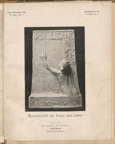 Der Eigene: 2. Jahrgang, Heft 2, August–September 1898