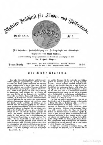 Globus. Illustrirte Zeitschrift für Länder- und Völkerkunde