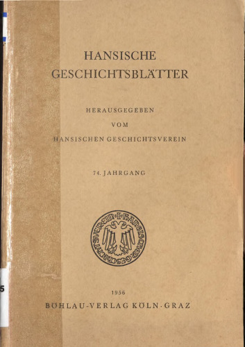 Hansische Geschichtsblätter
